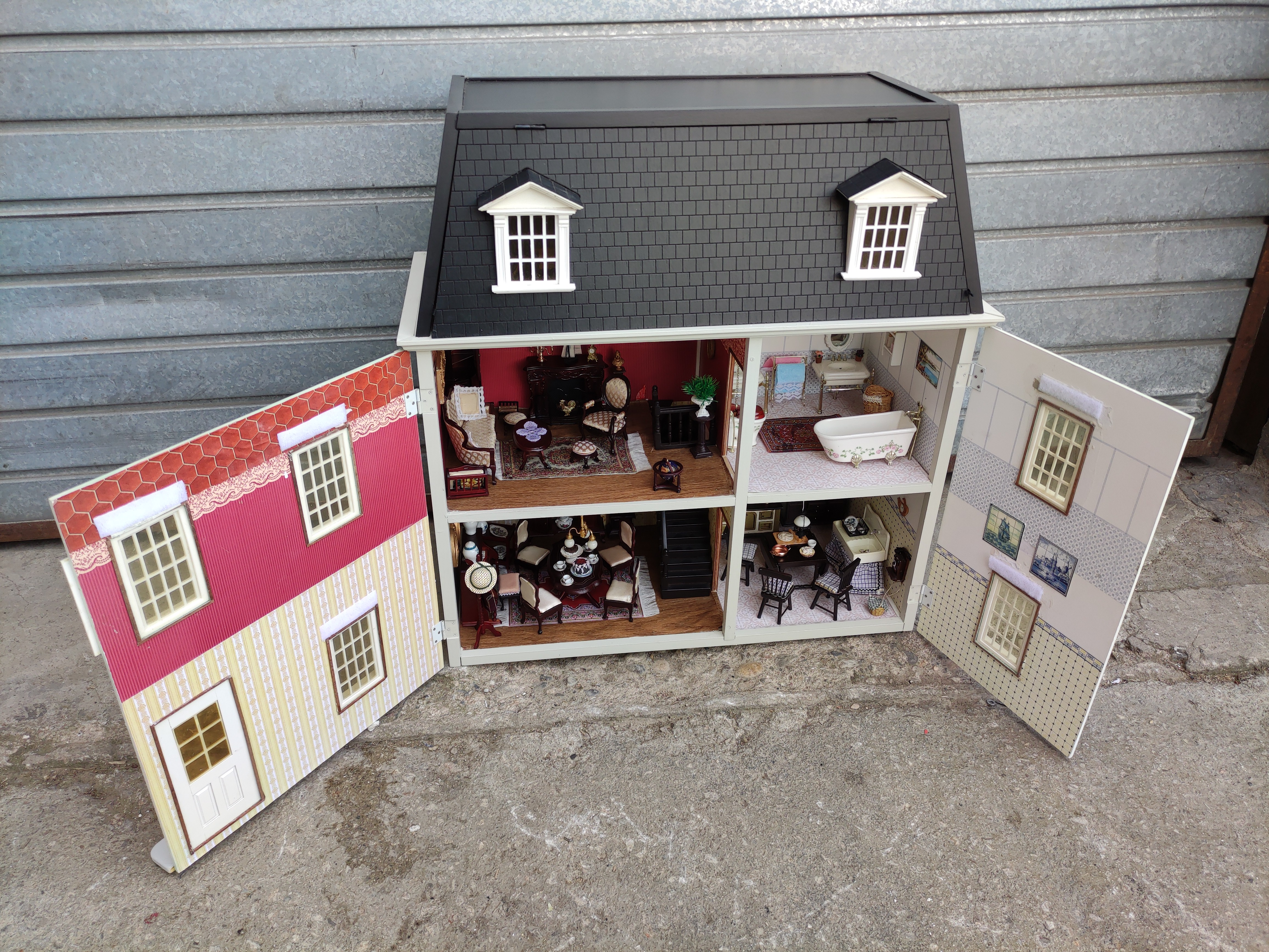 casita muñecas juguete infantil madera luz 70x68.5x31.5 1u